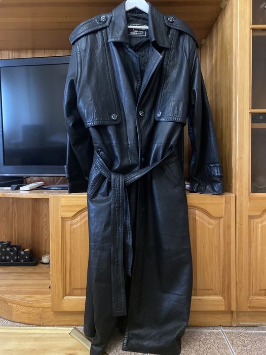 Плащ кожаный мужской. Винтаж, производство - Италия