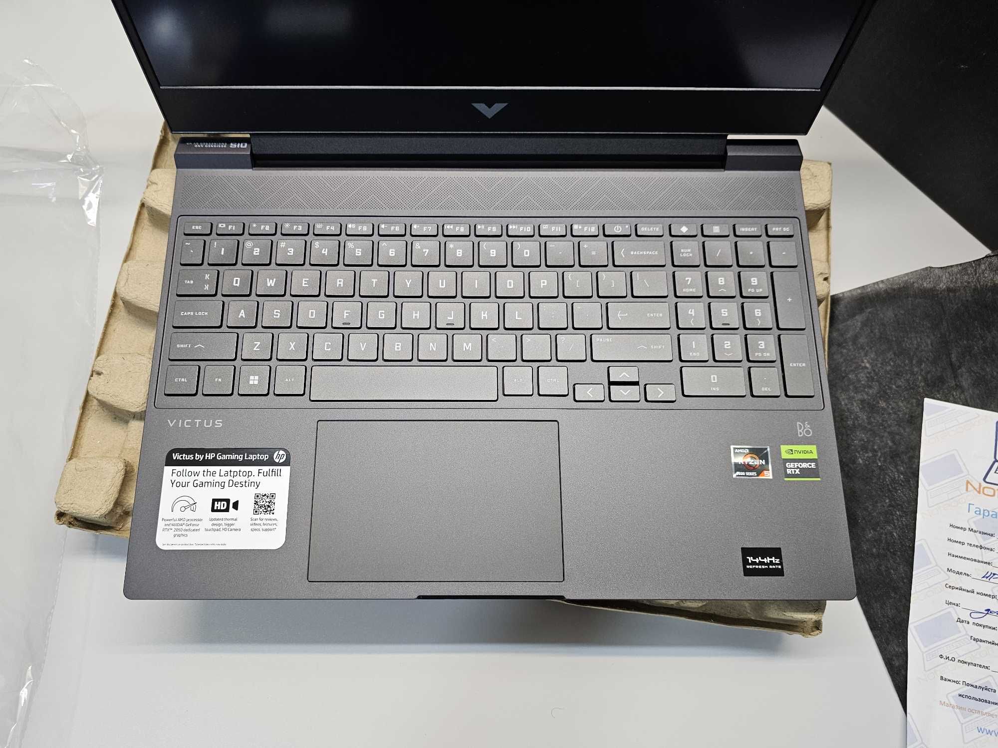ПРОДАМ HP Victus 15 Игровой Ноутбук Ryzen™5-7535HS/16GB/512SSD/RTX2050