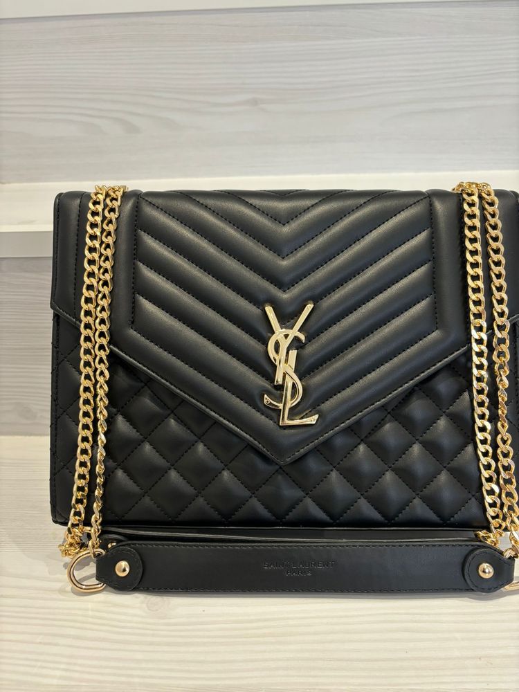 Geanta Ysl - Negru/Alb/Verde