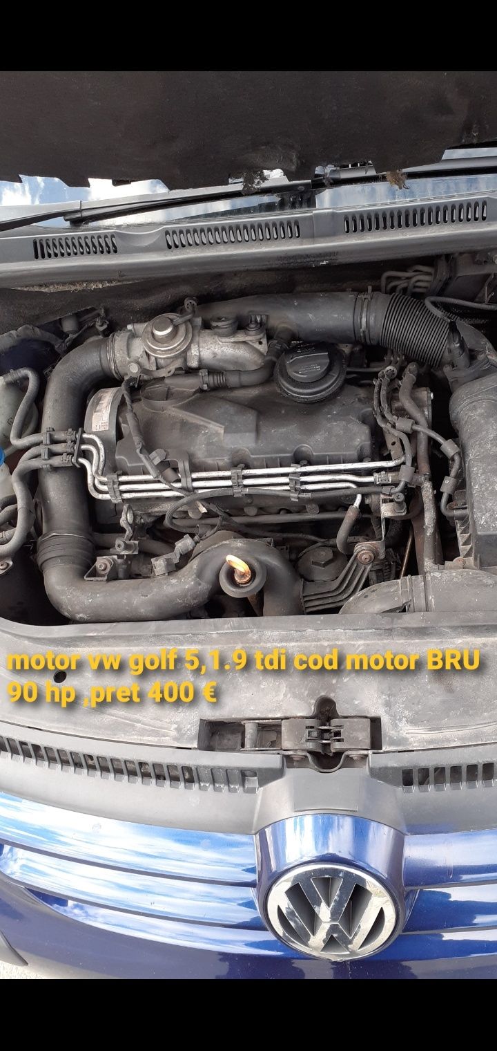 Motor 1.9 tdi BRU 90 hp vw golf 5 vw touran