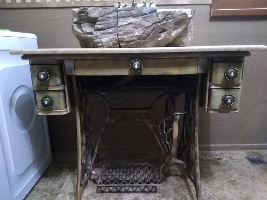 Lavoar+masa+baterie vintage