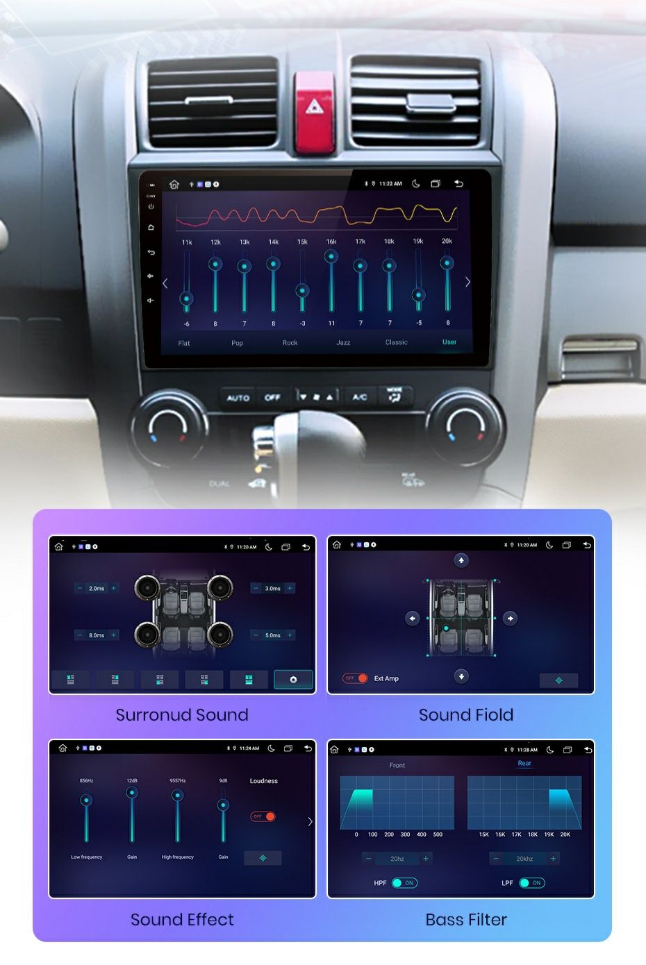 Navigatie Android dedicata HONDA CR-V (2007-2011)