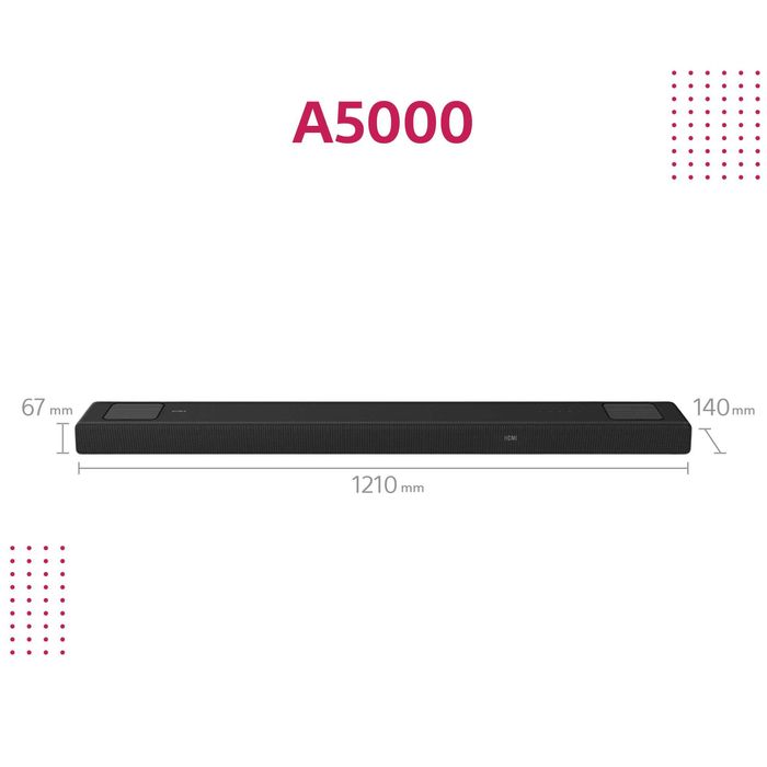 Soundbar SONY HT-A5000 5.1.2 450W BT.5.0 DTS Dolby Atmos Subwoofer NOU