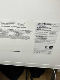 MACBOOK AIR 15 inch 16/1tb