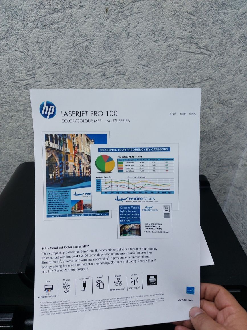HP Color M175a МФУ
Цветной принтер 3в1