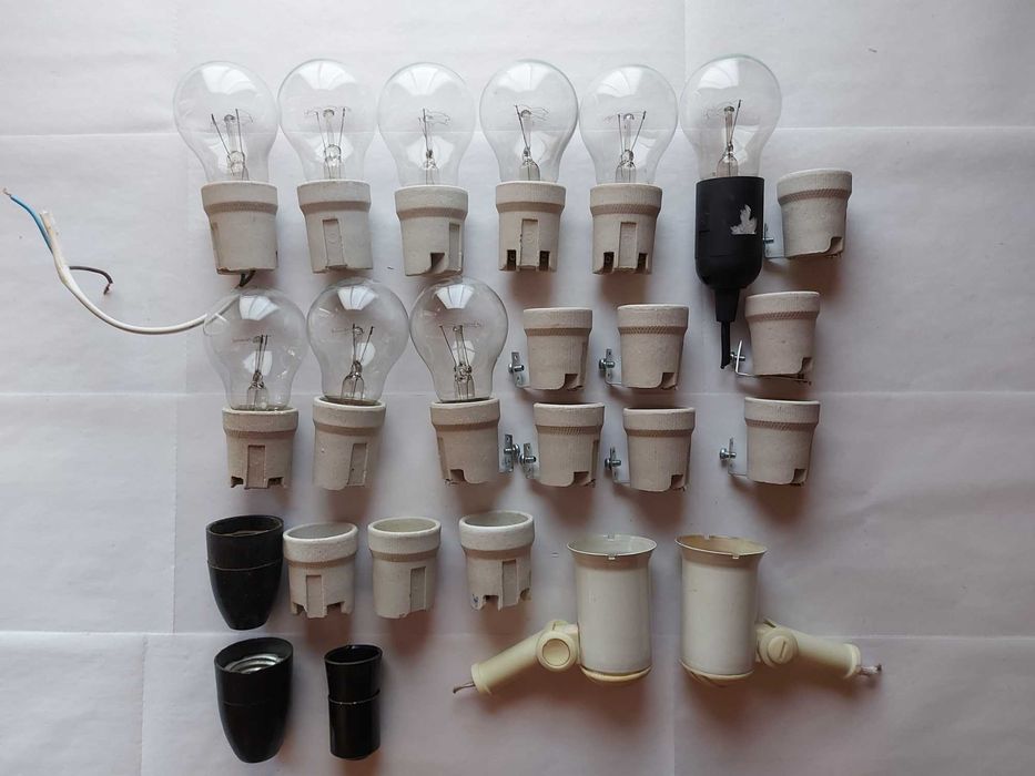 Dulie E27 din ceramica, buc = 24, inclusiv becuri