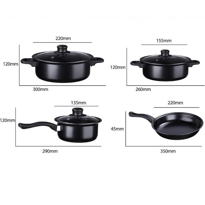 Комплект 13 части тенджери, кесерола и тиган заедно с прибори Royal