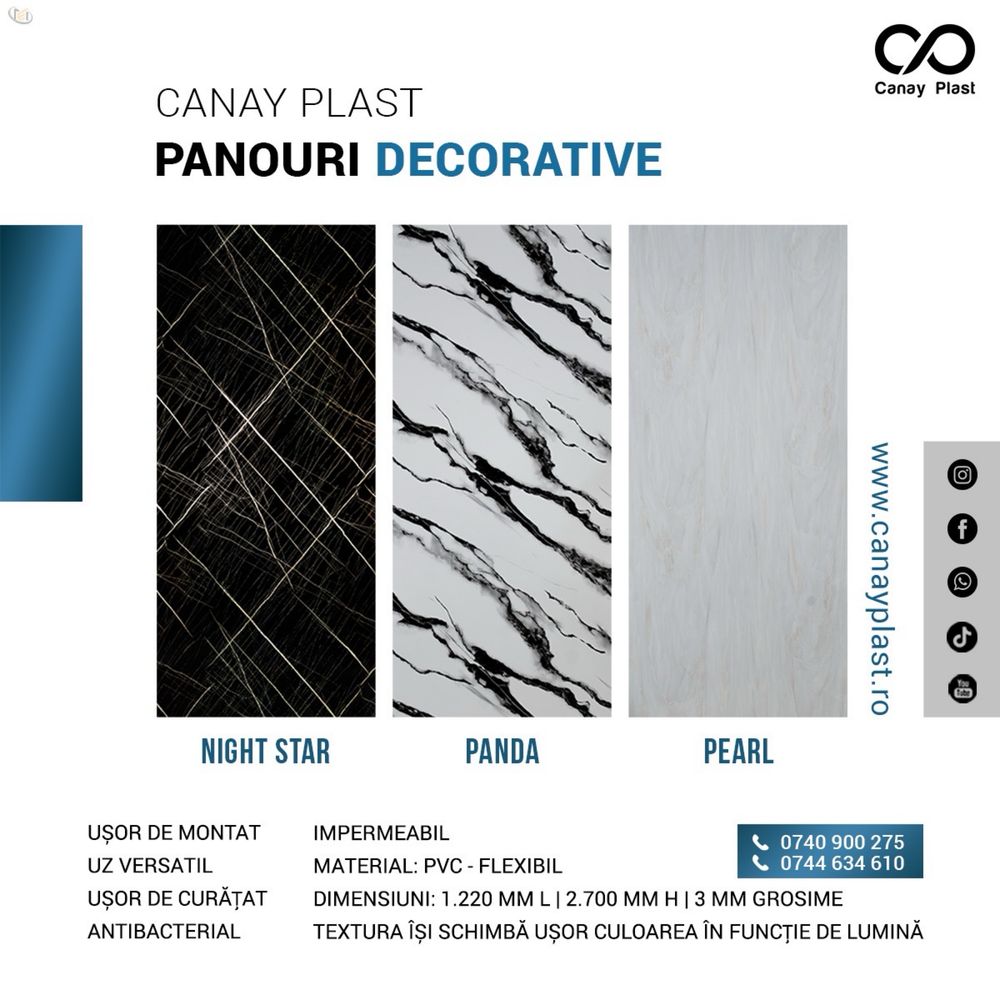 Panouri decorative din pvc imitatie marmura