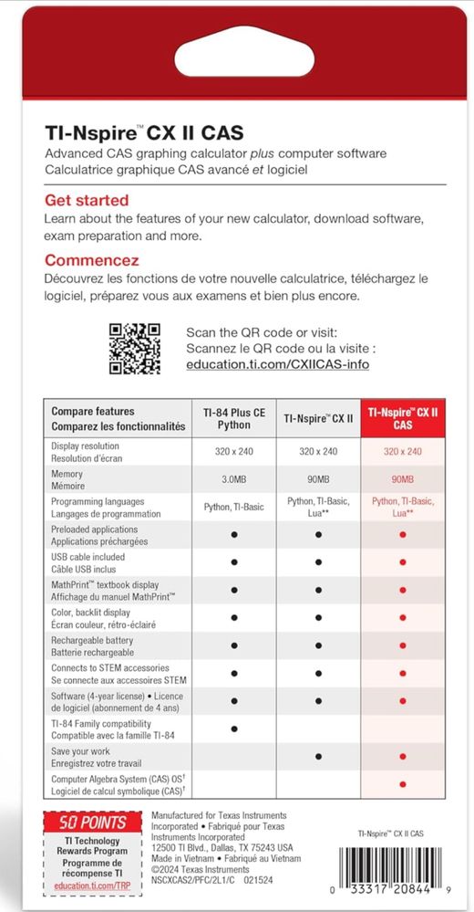 Texas Instruments TI-Nspire CX II CAS Графический Калькулятор