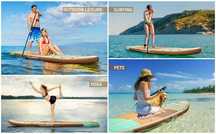 Чисто нов падълборд FUNKEE SUP 335×86×15 см – до 190 кг, с аксесоари
