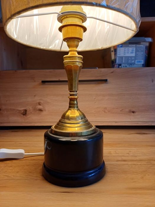 Accesoriu decorațiune lumina vintage colectie alama lemn Anglia 1930