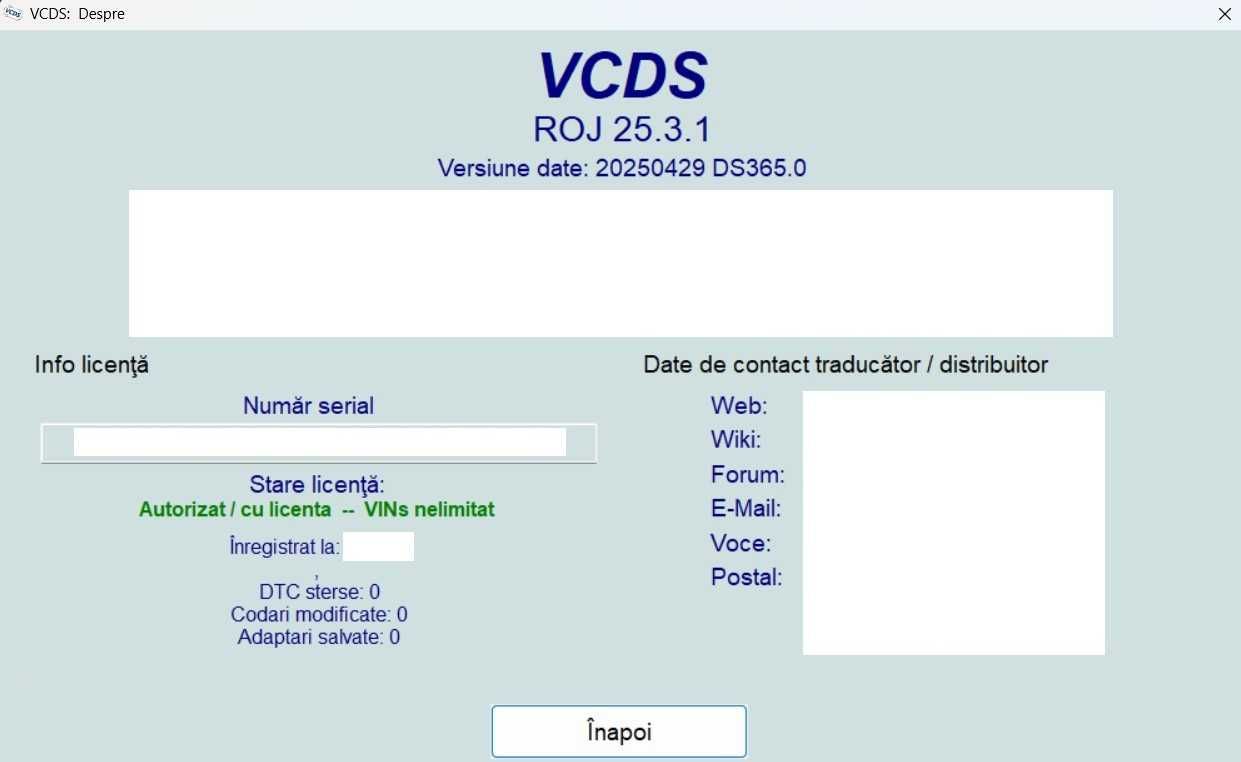 Tester VCDS HEX V2 ARM STM32F429 SOFT 25.3.1 FULL EN/ RO Iunie 2025