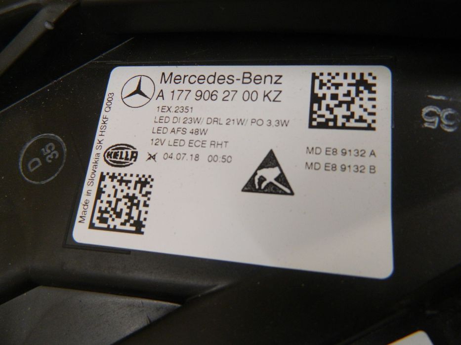 Far stanga Mercedes A-Class W177 Full LED HIGH PERFORMANCE, 2018, 2019, 2020, 2021, 2022, 2023, cod origine A1779062700KZ.