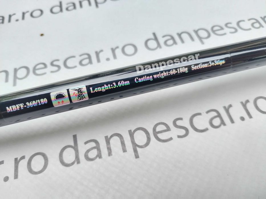 Lanseta PRO FL Black FORCE FEEDER 3,60m 180 grane 3 varfuri