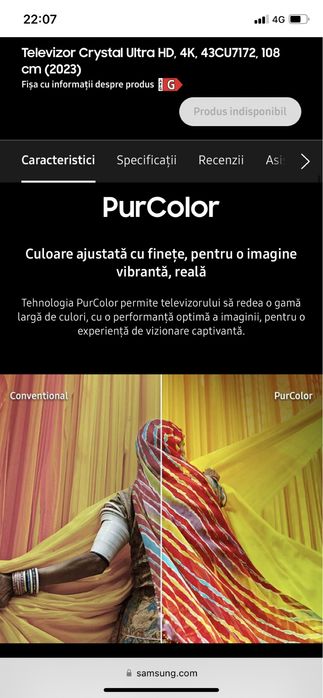 Televizor tv led Samsung 138 cm UHD 4k sigilat gatantie cutie 55”