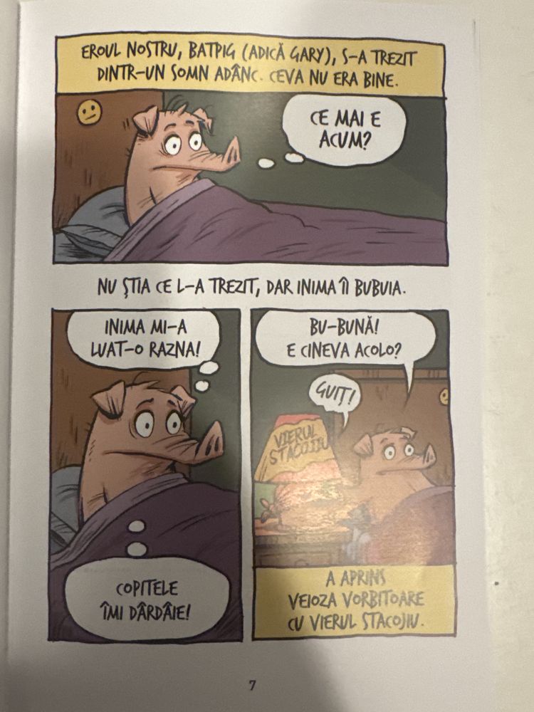 Cartea Un Porc la Inaltime - o carte cu Batpig