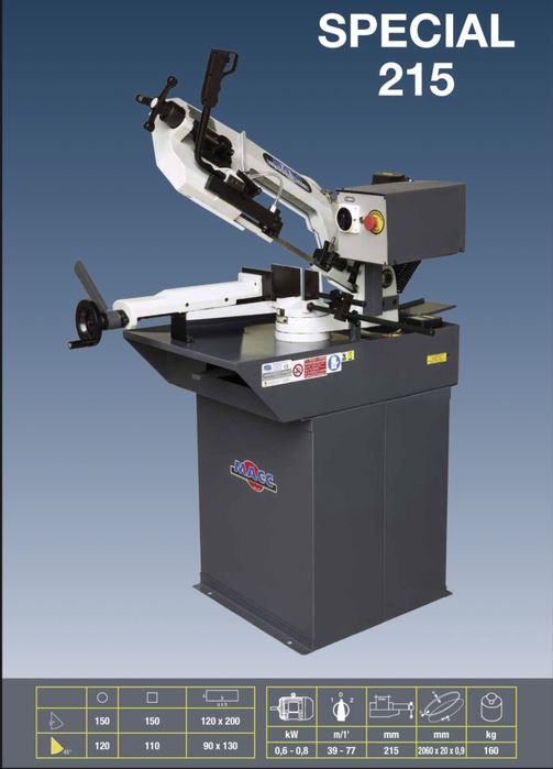 Fierastrau de debitat metale profesional italian Macc Special 215