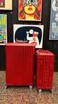 Troller Valiza calatorie aluminiu MVST Select stil RIMOWA rosie rosu