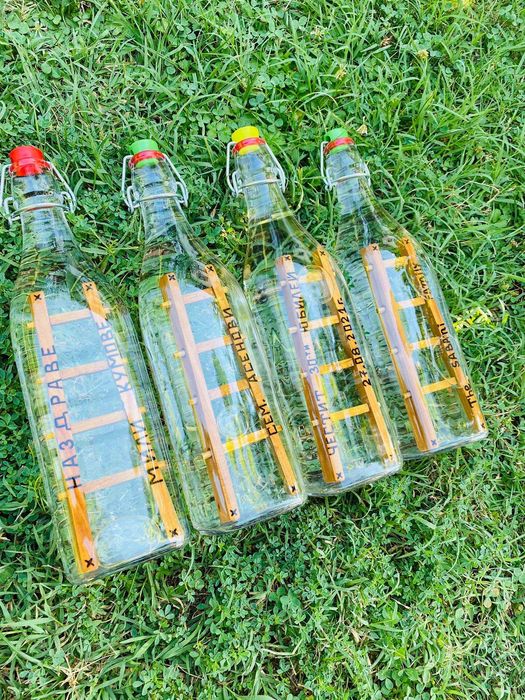 Дървени стълби в бутилка, шише за подарък, рожден ден