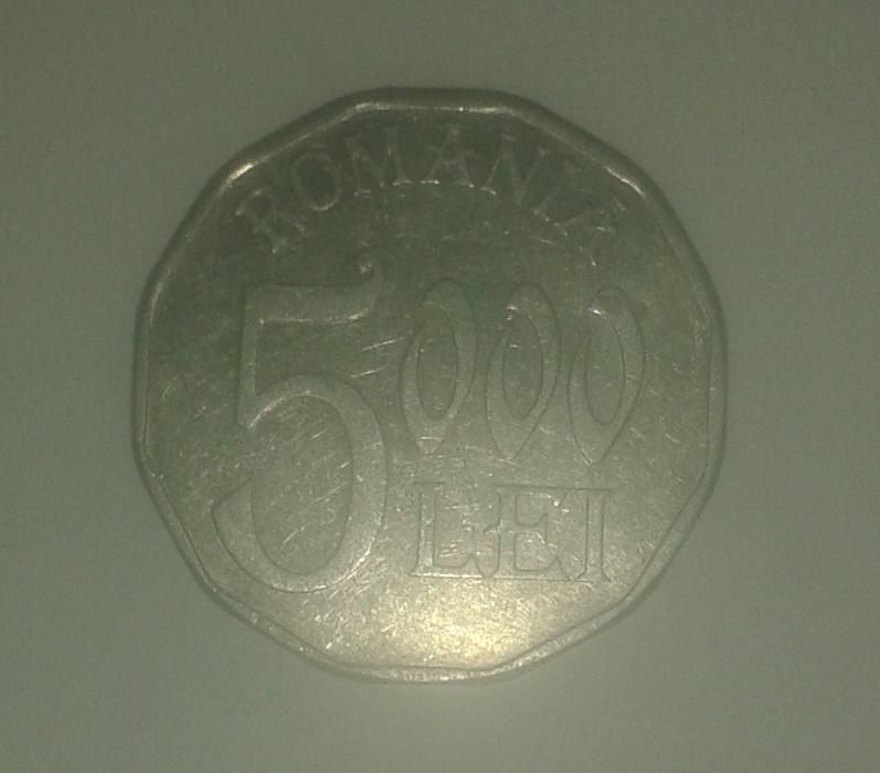 moneda 5000 lei an 2002