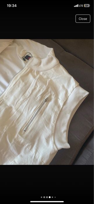 UP vesta XL - alb cu fermoar vesta unisex..