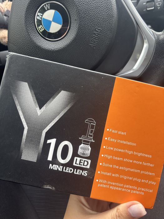 LED мини лещи Y10 H7 – комплект за фарове