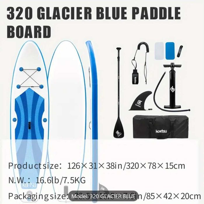 Set placa gonflabila Stand Up Paddle Board - SUP 12.6 - 3.2 m - nou