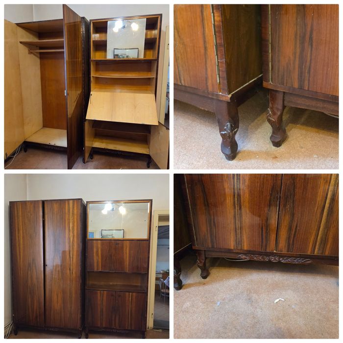 Set mobilier 3 piesele lemn masiv