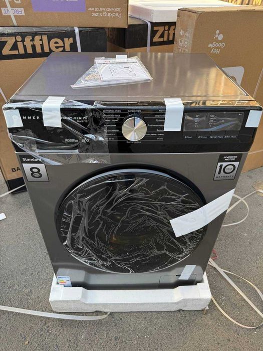 Стиральная машина IMMER 8 кг Black T8 Inverter Steam