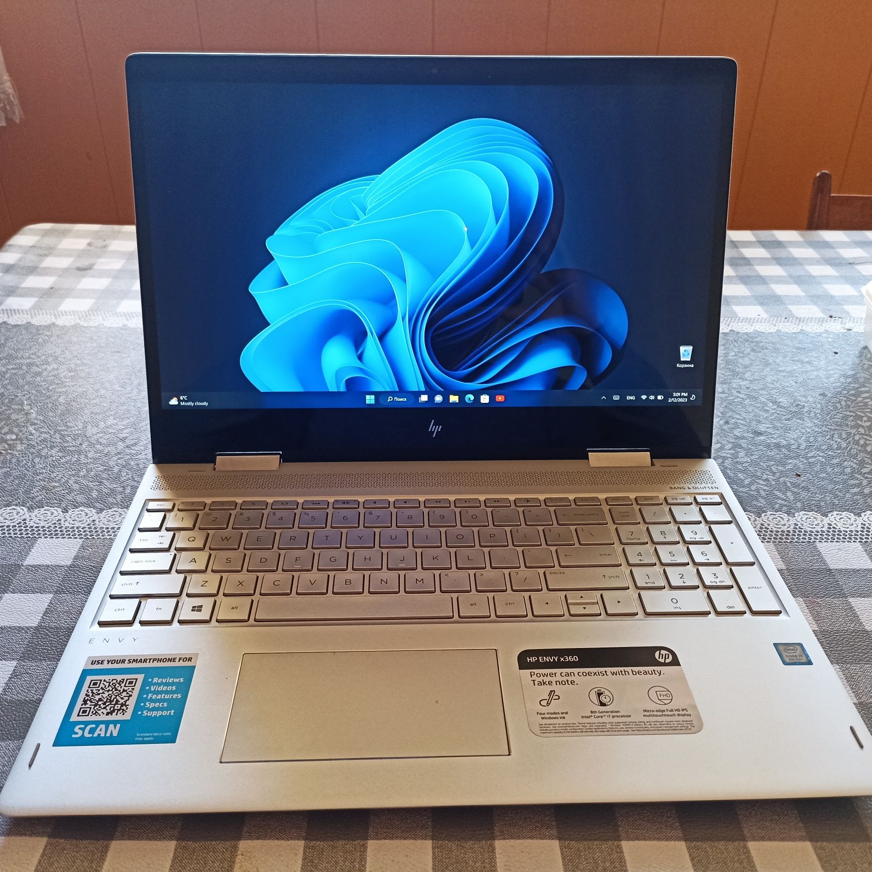 Ноутбук Laptop Hp Envy x360 Core i7 8Gen