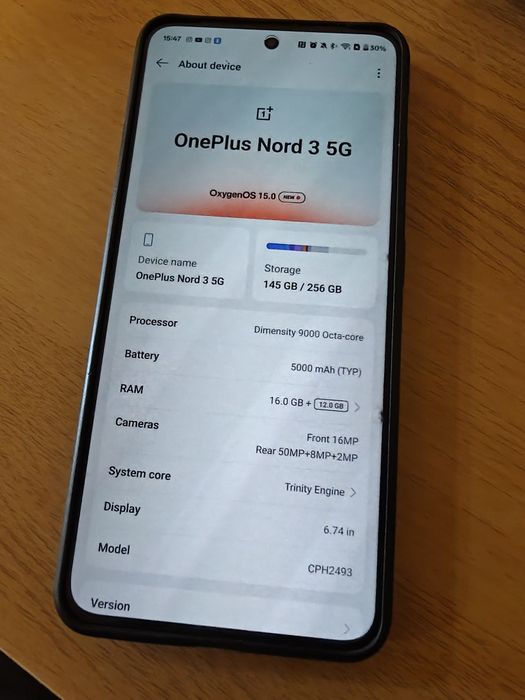 Oneplus nord 3 5G 16gb ram 256gb