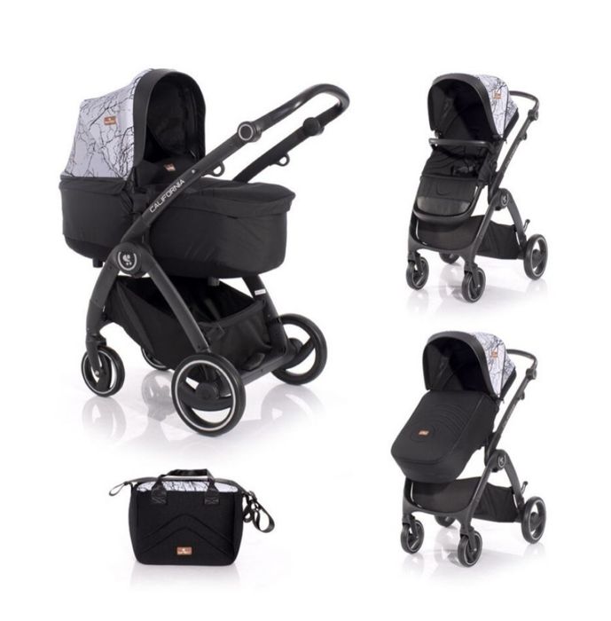 Комбинирана количка Lorelli - California, Grey Marble