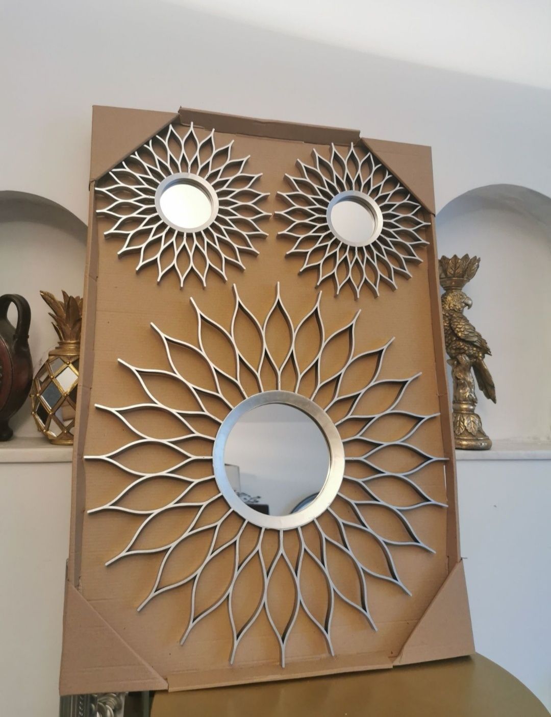 Set oglinzi decorative argintii