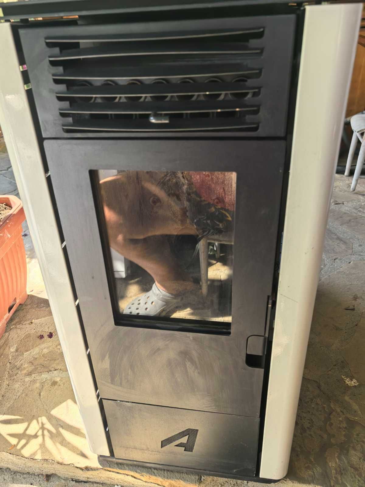 Пелетна камина суха ARTEL 10, 10,1 kW, 130 м3, Италия, цвят бял,