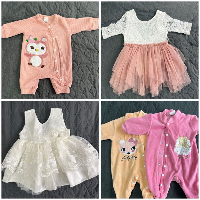 Бебешки дрехи от 0 до 3 месеца за момиче