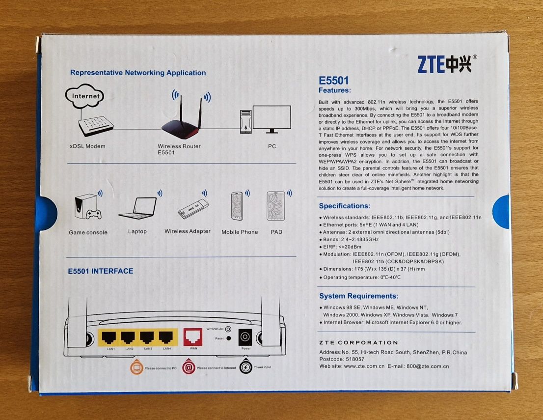 Продавам Wireless-N 300M Рутер ZTE E5501