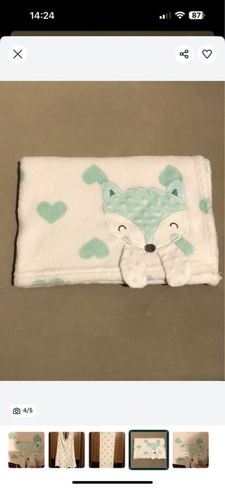 Cos bebe Baby nest Cocoon Galaxy Mint + pernă + pătură