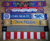 Футболни шалове на клубни и национални Челси,Барселона,Ювентус,Арсенал