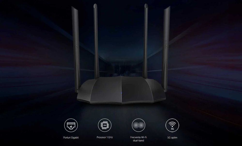 Router Wireless Gigabit TENDA AC8 Dual Band AC1200 4antene sigilat nou