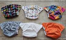 Set 6 scutece refolosibile textile 4-15 kg