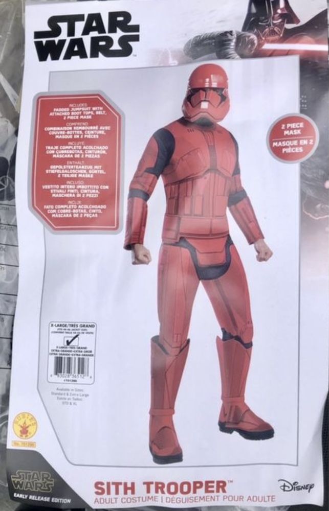 Casca Razboiul Stelelor Star Wars Sith Trooper din 2 bucati si costum