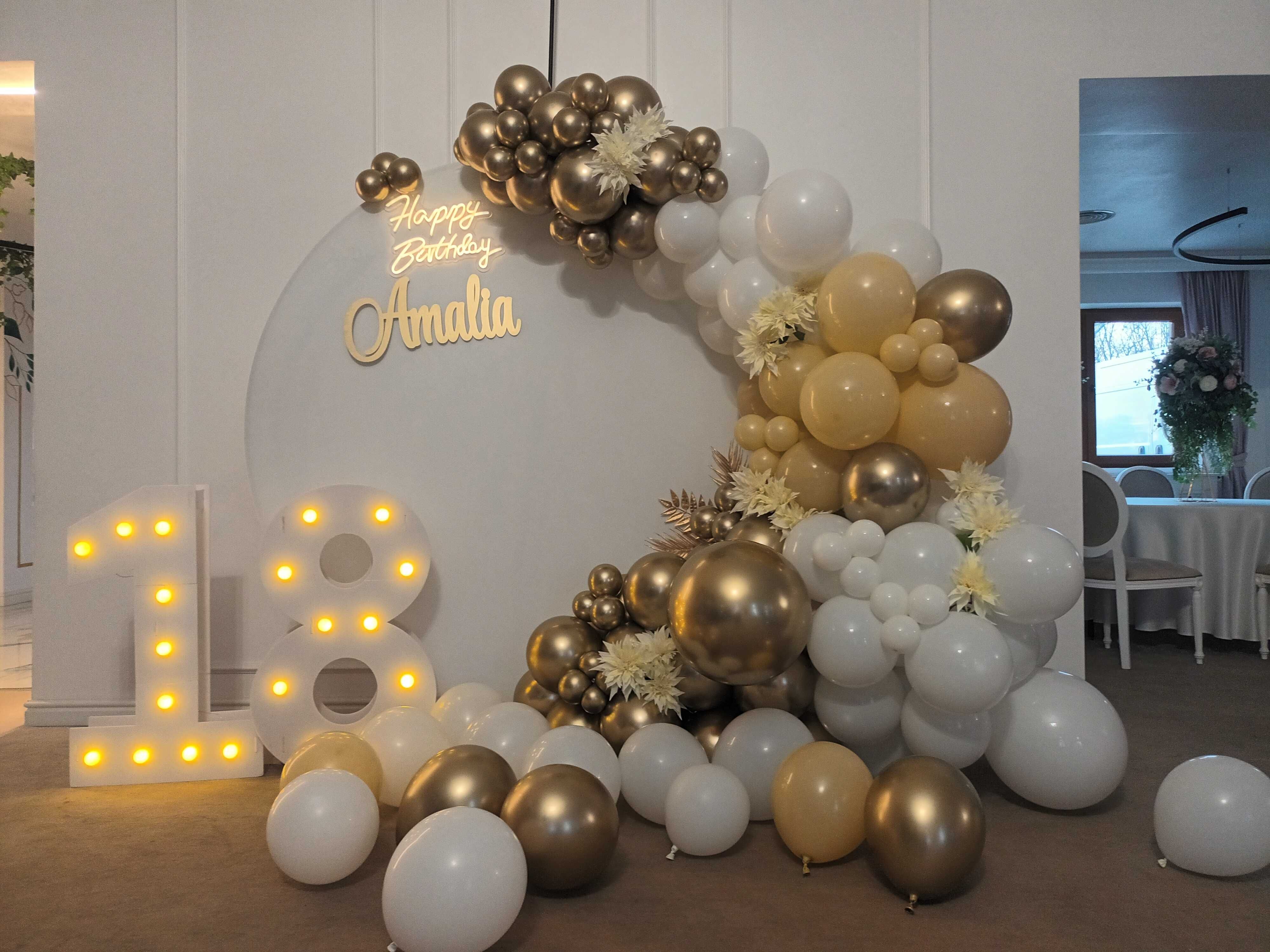 Arcada baloane majorat/botez/baby shower party Aranjamente baloane