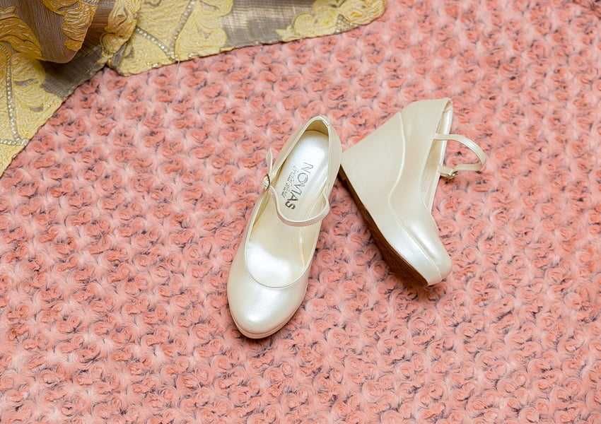 Pantofi mireasa Novias comozi din piele naturala