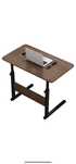 Birou mobil, portabil cu roti, reglabil pe inaltime, 80x40 cm, maro