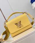 Geanta Louis Vuitton Twist 23cm, galben, tip Premium