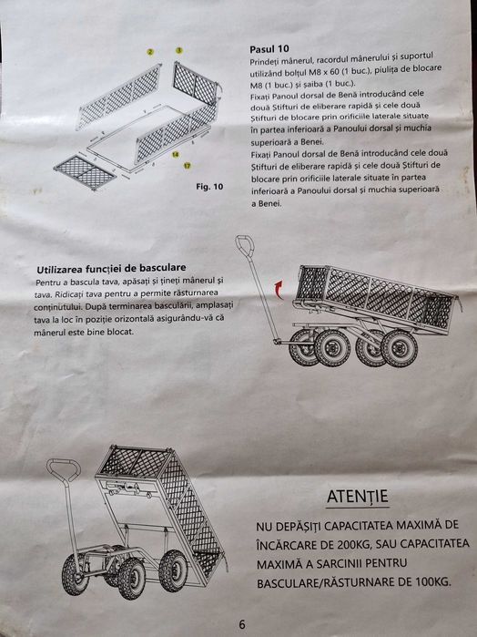 Vând  Cărucior  transport marfă