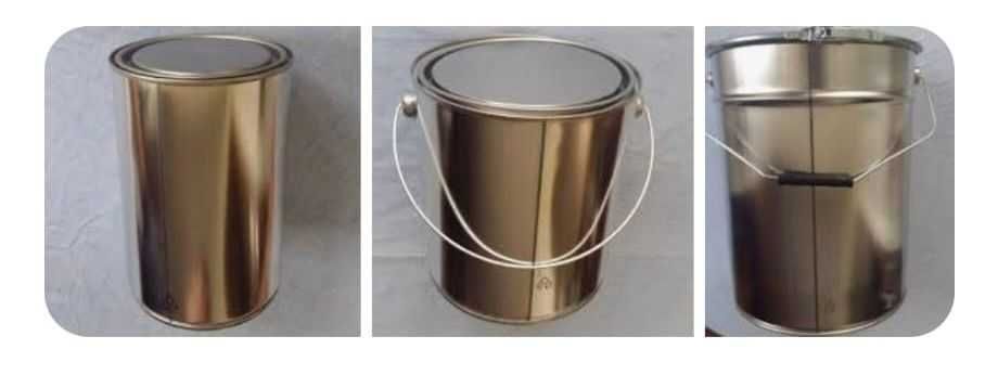 rășină epoxidică – pigmenți, pudră colorată, cutii metalice