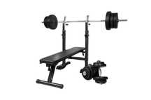 Banca piept cu suport reglabil + set de greutati 38 KG