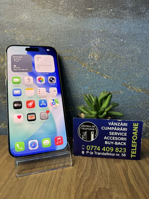 Iphone 15 Pro Max/256Gb/Garantie 2Ani Centrul de Telefoane/Rate