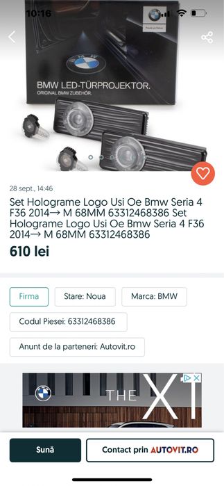 Set Holograme Logo Usi Oe Bmw